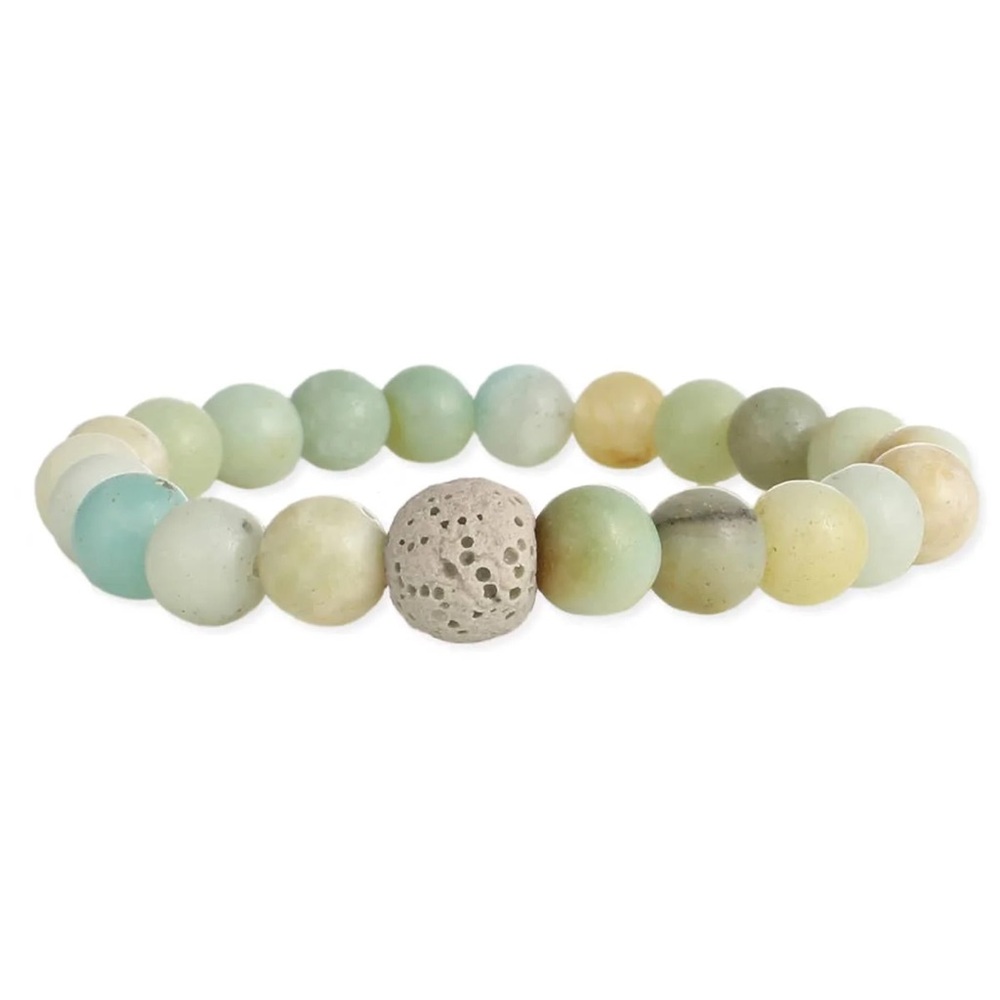 Amazonite Bead Essential Oil Diffuser Bracelet Ar… - image 2